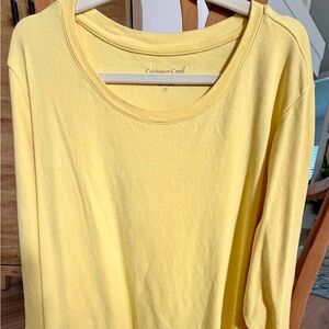 Coldwater Creek Sunny Yellow Long Sleeve Top